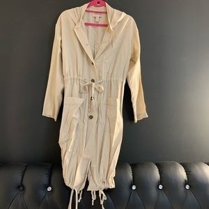 cream trench jacket- SMALL